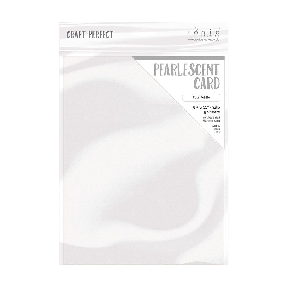 Pearl White Pearlescent 8.5x11 Cardstock 5pk
