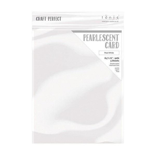 Pearl White Pearlescent 8.5x11 Cardstock 5pk