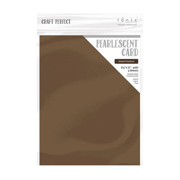 Glazed Chestnut Pearlescent 8.5x11 Cardstock 5pk
