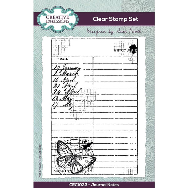 Journal Notes Clear Stamp Set | Sam Poole {coming soon!}