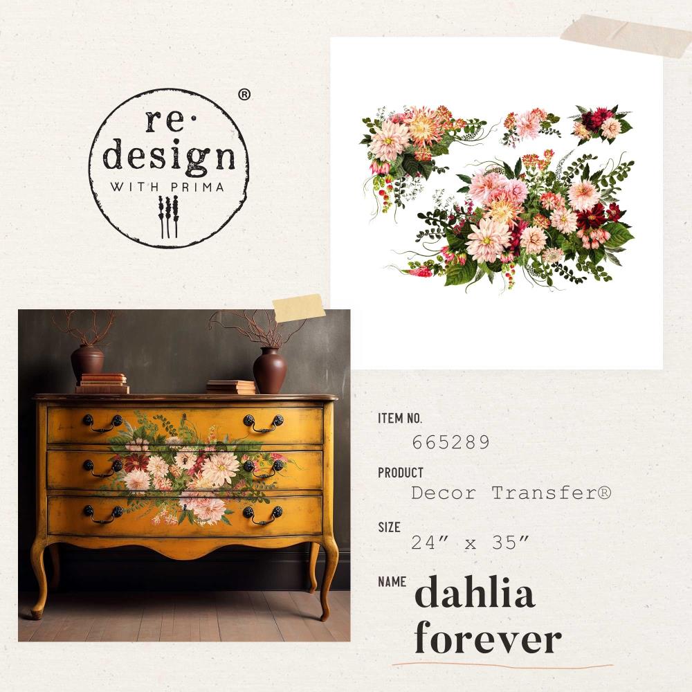 Dahlia Forever {Limited Edition} | Re-Design Décor Transfers {24