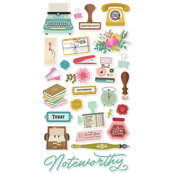 Noteworthy 6x12 Chipboard Stickers
