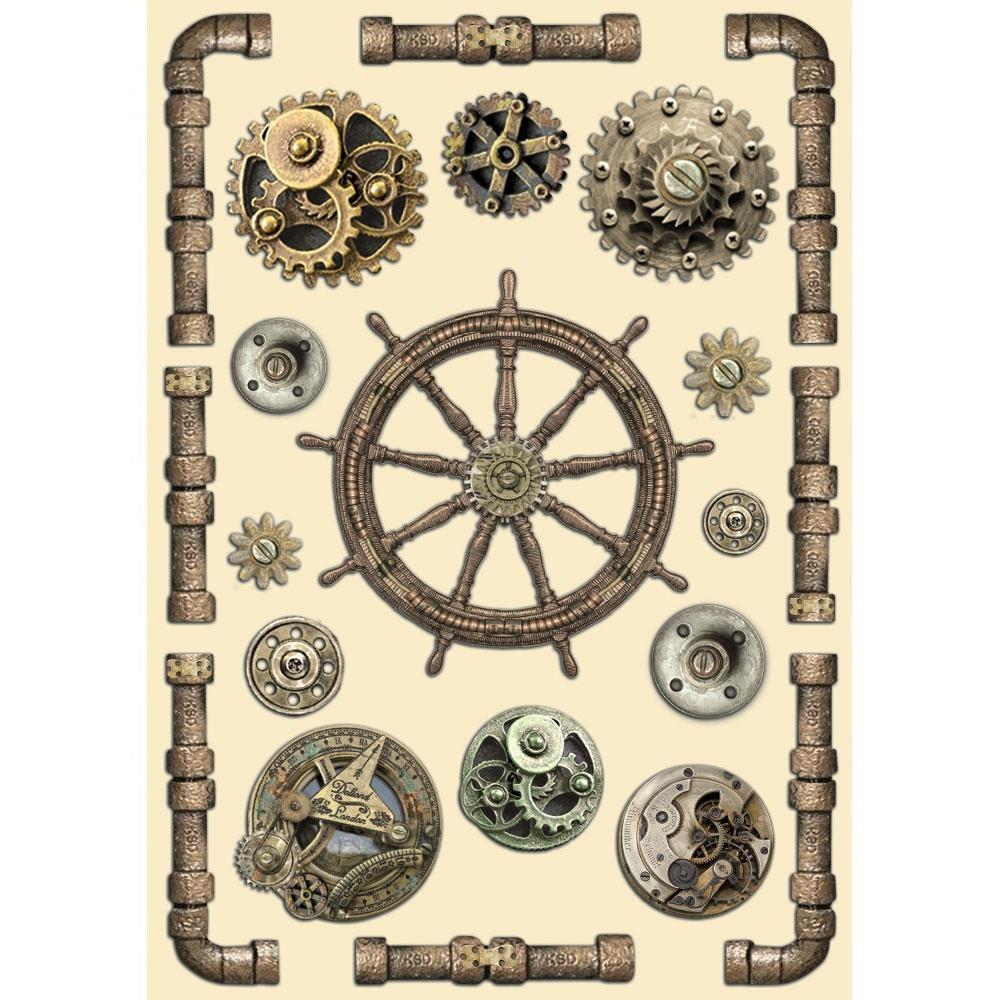 Pipes + Gears A5 Wooden Shapes {arrives 9/30}