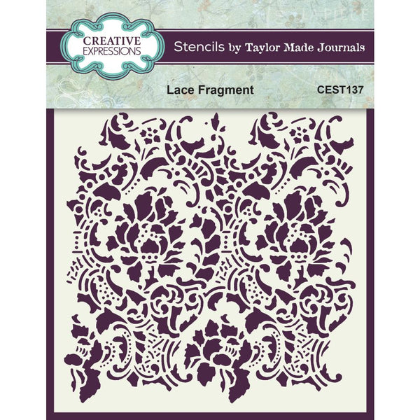 Lace Fragment 6x6 Stencil | Taylor Made Journals