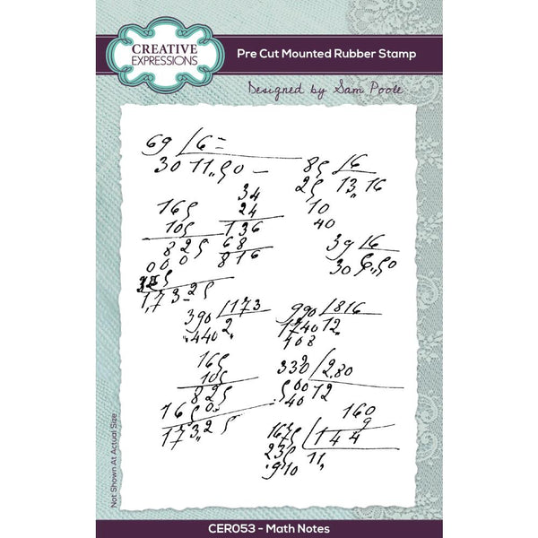 Math Notes 4x6 Clear Stamp Set | Sam Poole