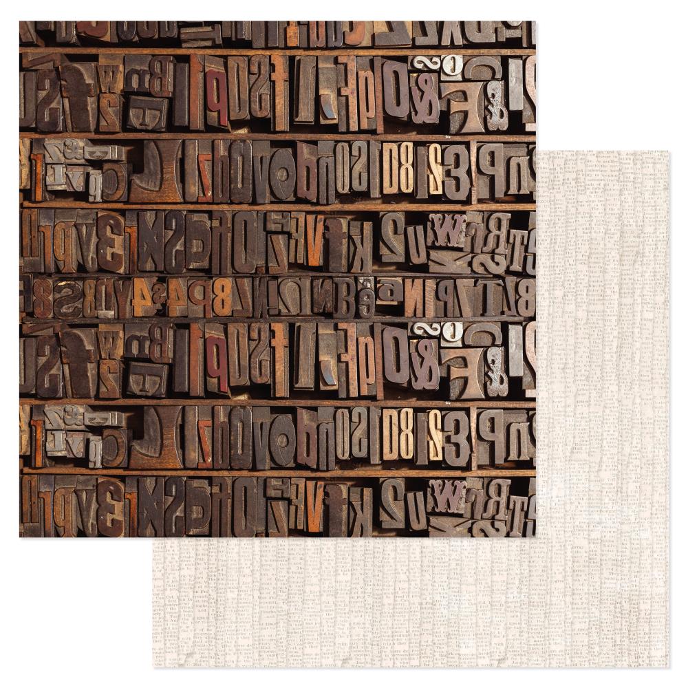 Letterpress 12x12 Double-Sided Cardstock Singles