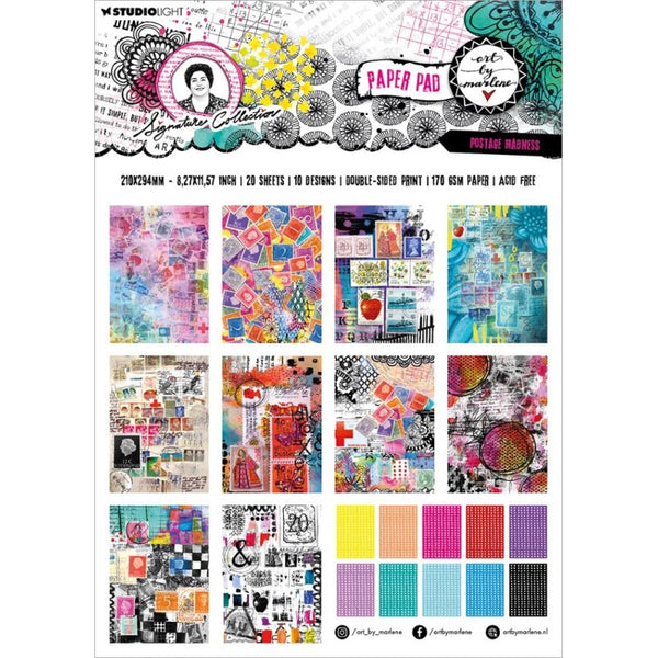 Postage Madness A4 Paper Pad | Art by Marlene