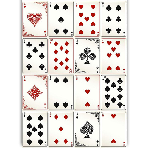 Playing Cards A4 Transfer Sheet