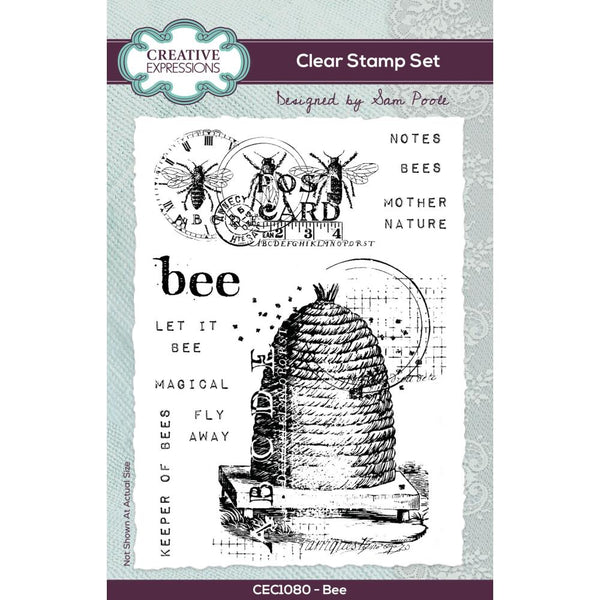 Bee 4x6 Clear Stamp Set | Sam Poole