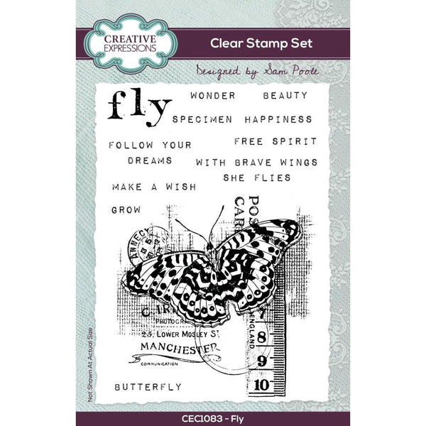 Fly 4x6 Clear Stamp Set | Sam Poole
