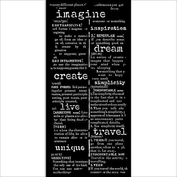 Dictionary 5x10 Slimline Stencil