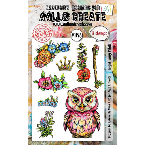 Night Wing Petals A6 Clear Stamp Set No. 1196