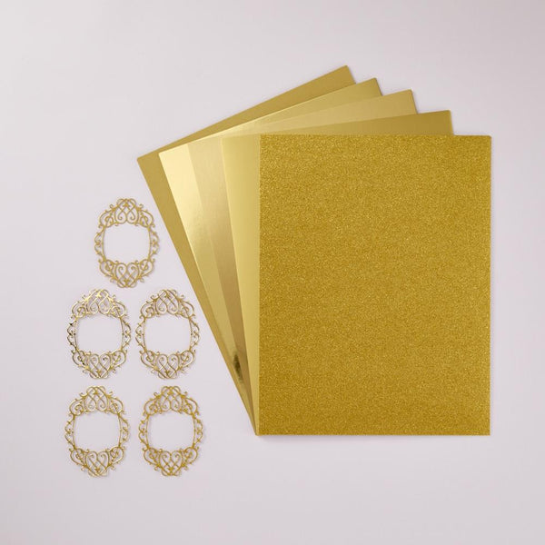 Gold Assorted 8.5x11 Treasured Cardstock 15pk