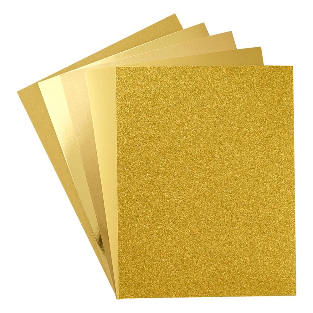 Gold Assorted 8.5x11 Treasured Cardstock 15pk