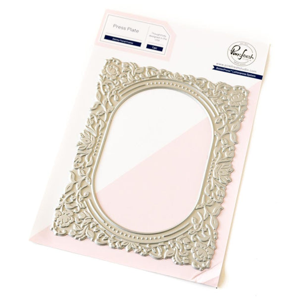 Dainty Floral Frame Press Plate