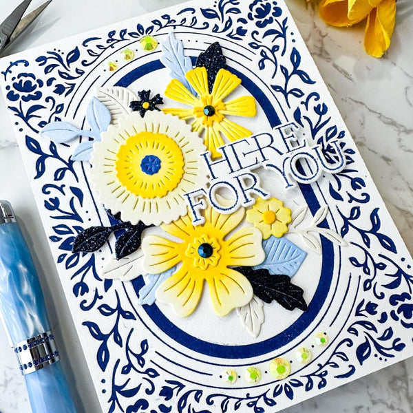 Dainty Floral Frame Press Plate