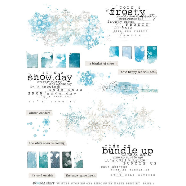 Winter Stories 6x8 Rub-on Transfer Set