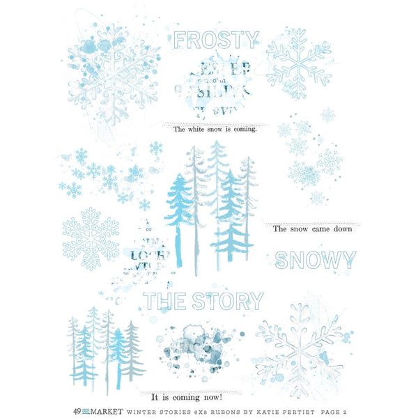 Winter Stories 6x8 Rub-on Transfer Set