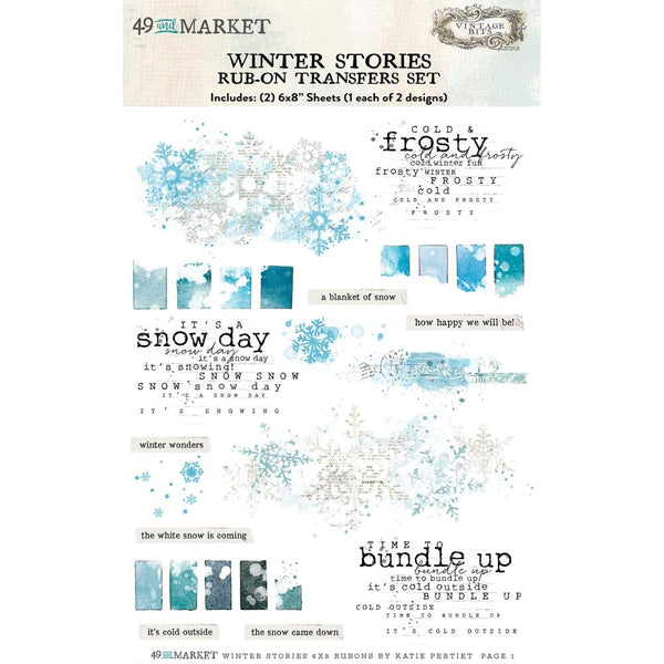Winter Stories 6x8 Rub-on Transfer Set