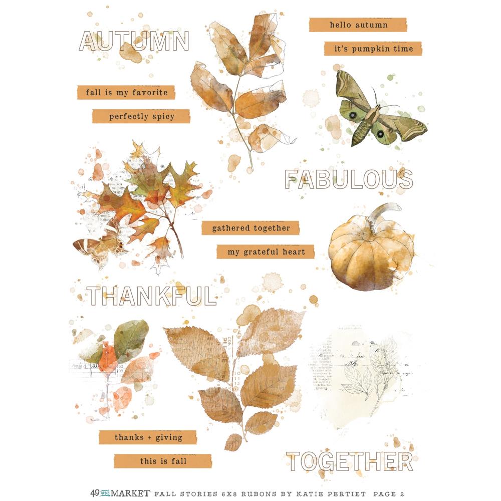 Fall Stories 6x8 Rub-on Transfer Set