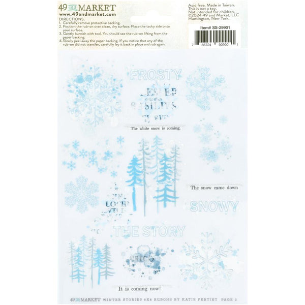 Winter Stories 6x8 Rub-on Transfer Set