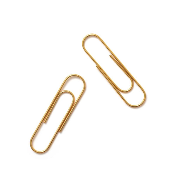 Giant Gold Paper Clips