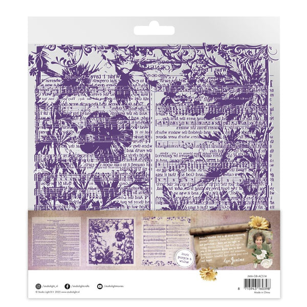 Growing & Blooming 8x8 Purple Art Acetate Sheets | Jenine's Mindful Art