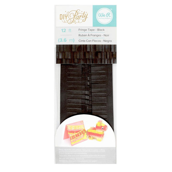 Black 12' Party Fringe Tape