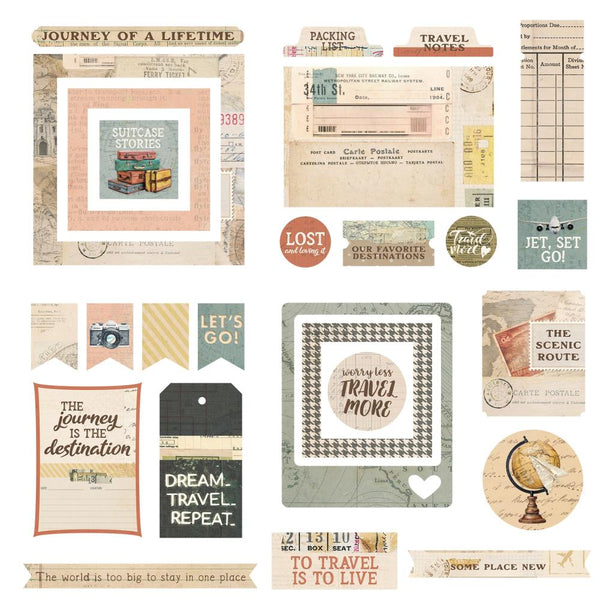 Travel Junque Cardstock Ephemera Die Cuts