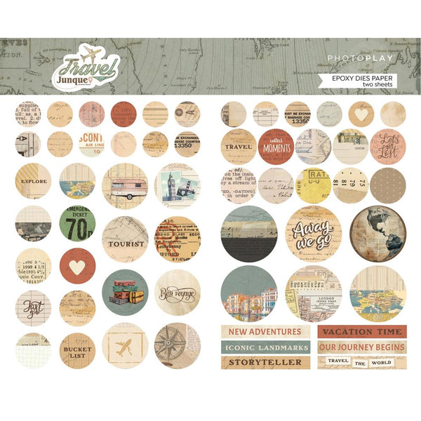 Travel Junque Epoxy Die Cuts