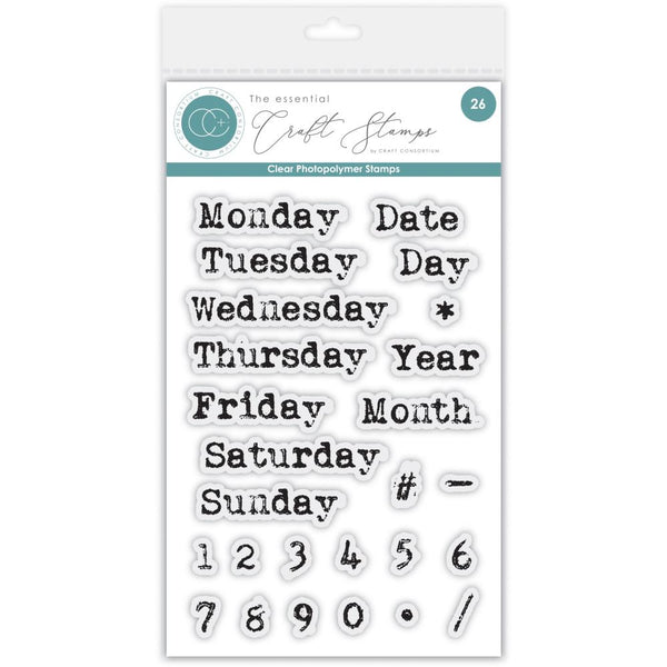 Days of the Week Clear Stamp Set | Journaling Phase 2