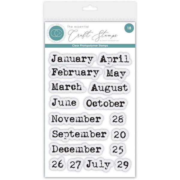 Journal Months Clear Stamp Set | Journaling Phase 2