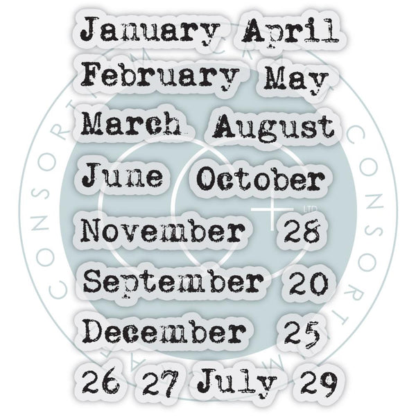 Journal Months Clear Stamp Set | Journaling Phase 2