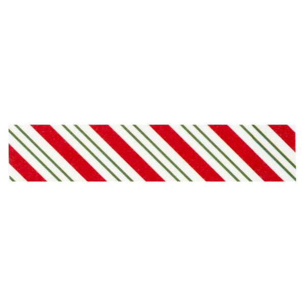 Candy Cane Diagonal Stripe Washi Tape