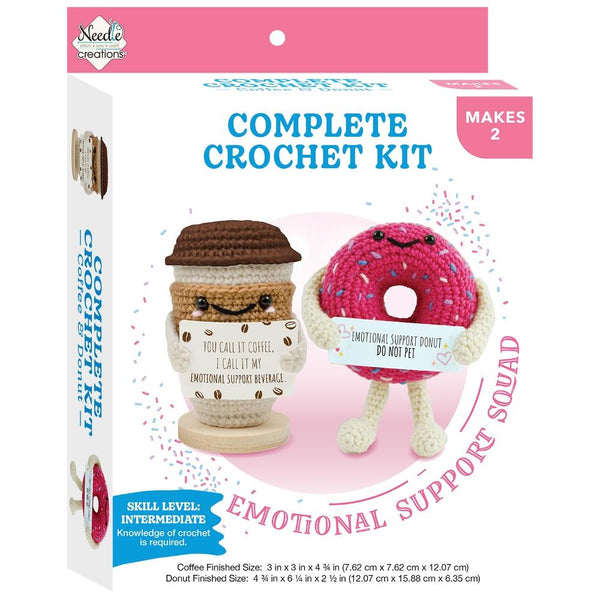 Emotional Support Coffee & Donut Crochet Kit