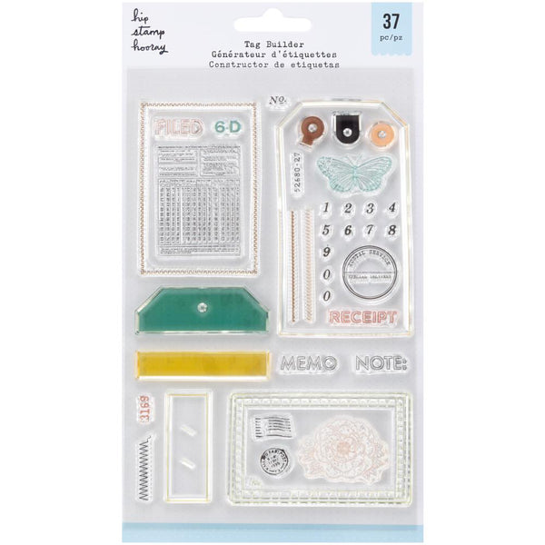 Tag Builder Clear Stamp Set | Hip Stamp Hooray