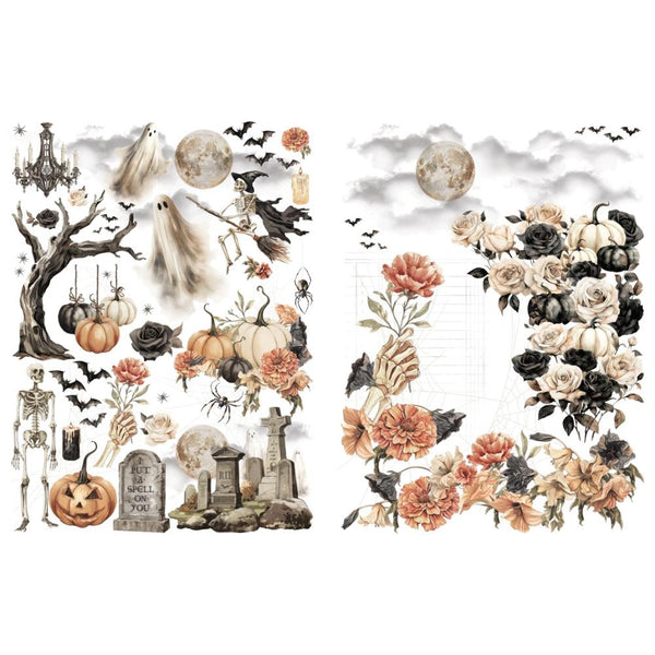 Ghostly Greetings Rub-on Transfers