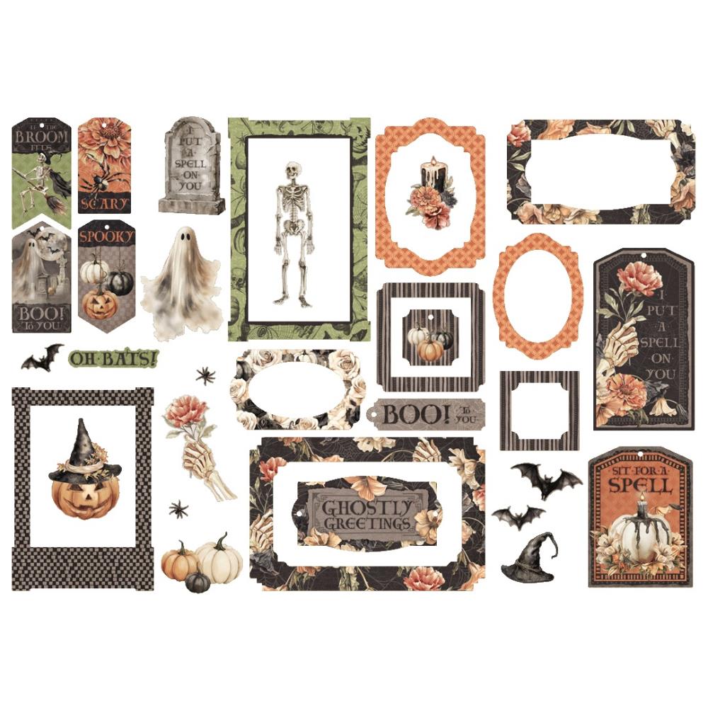 Ghostly Greetings Chipboard Tags & Frames