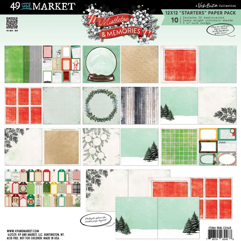Mistletoe and Memories 12x12 Starters Collection Pack | Vicki Boutin
