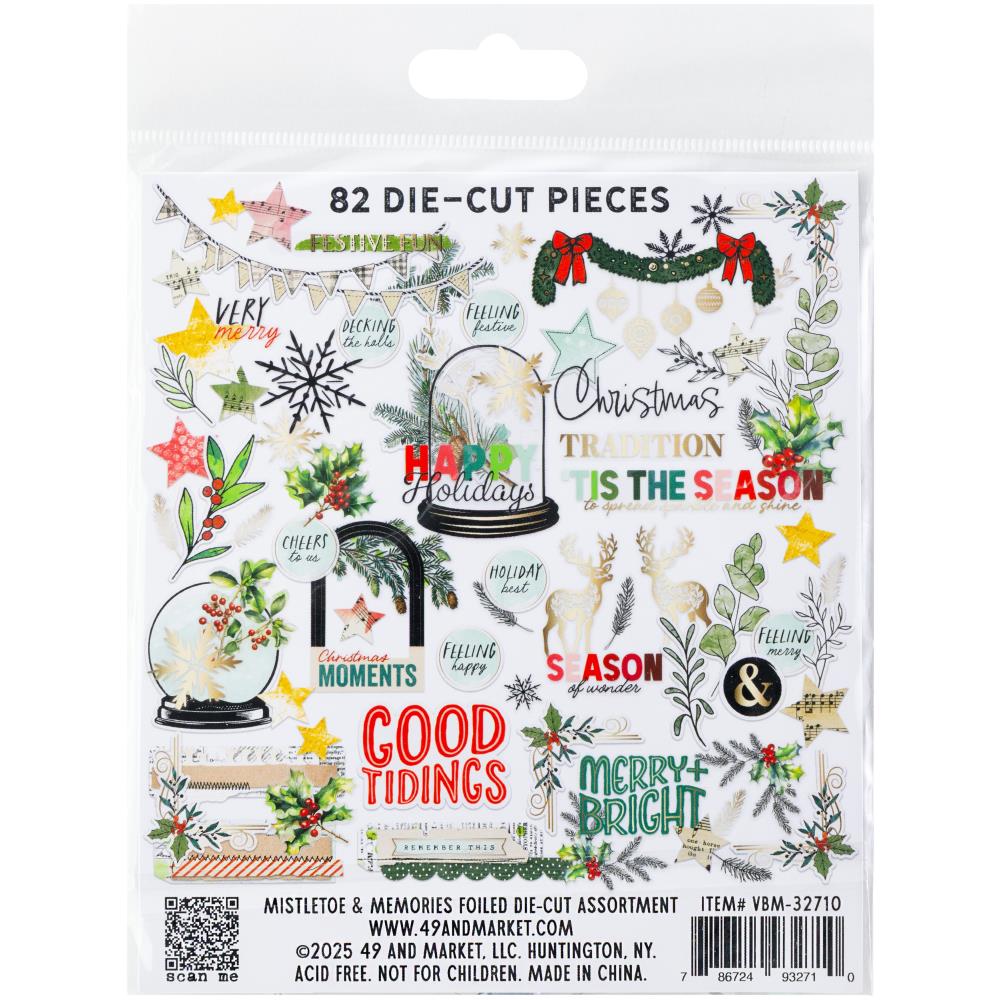 Mistletoe and Memories Foiled Die-Cut Assortment | Vicki Boutin