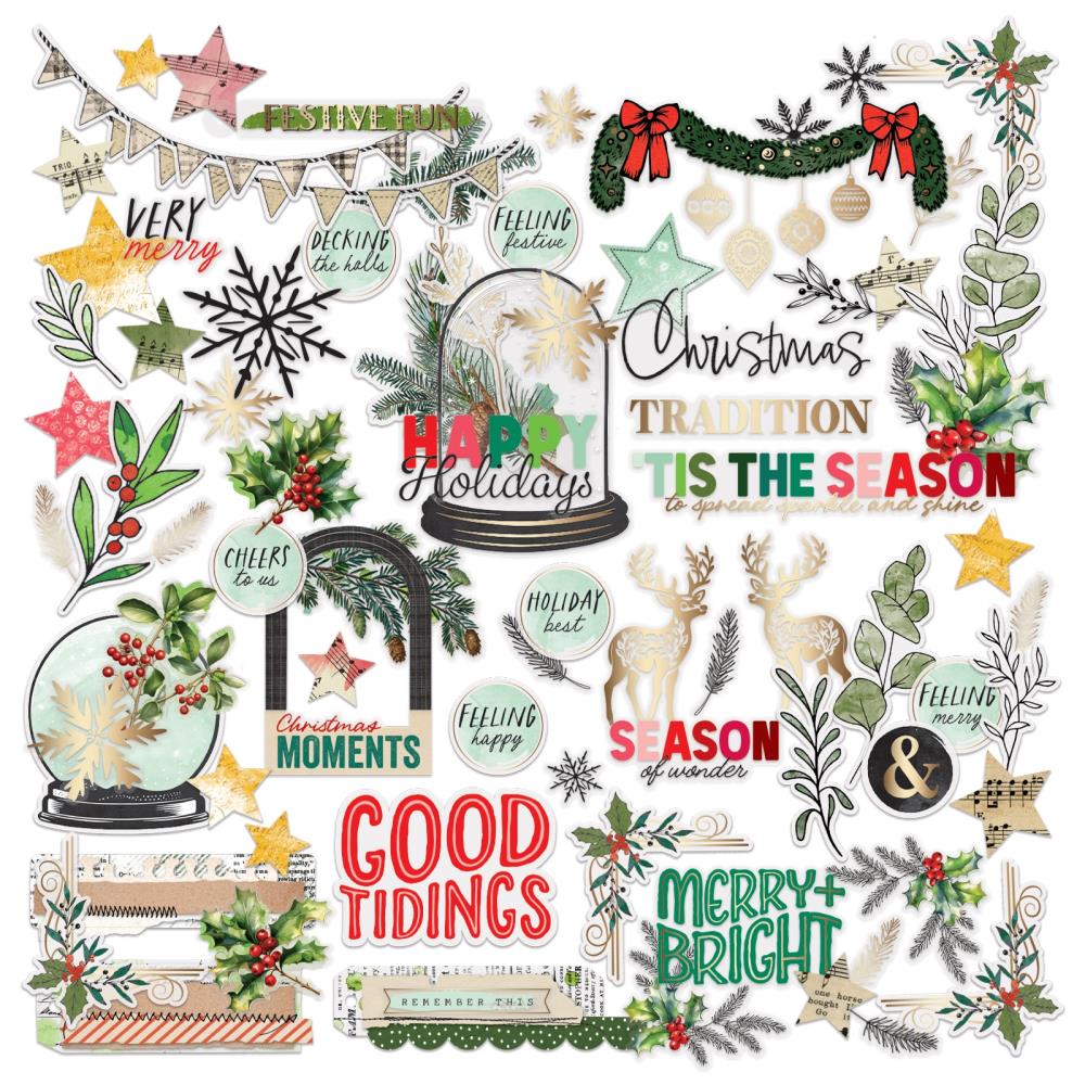 Mistletoe and Memories Foiled Die-Cut Assortment | Vicki Boutin