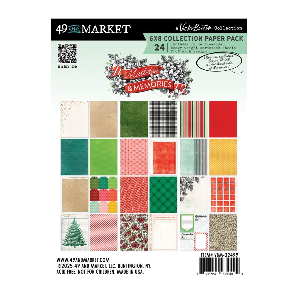 Mistletoe and Memories 6x8 Paper Pack | Vicki Boutin
