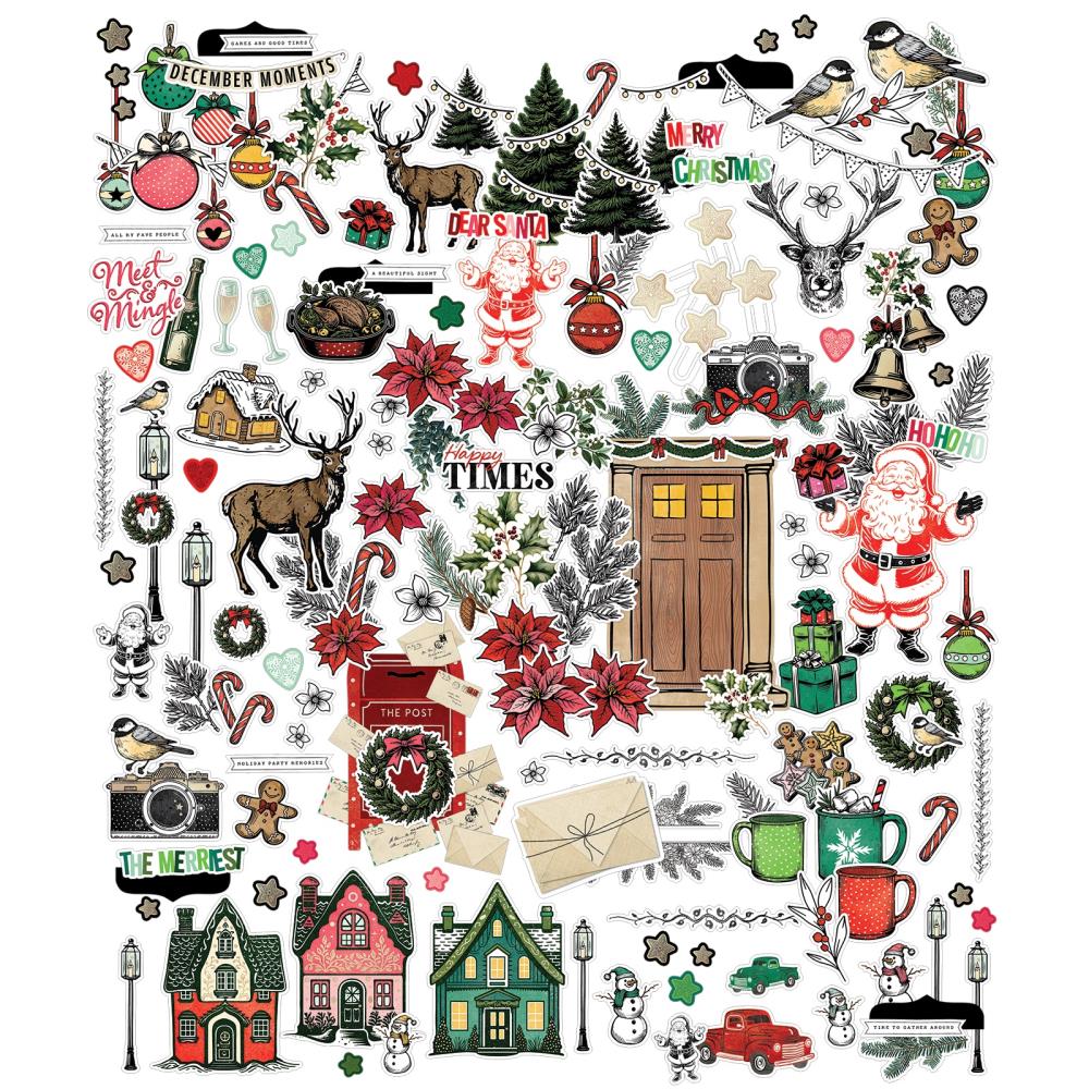 Mistletoe and Memories Icons and Titles Ephemera Set | Vicki Boutin