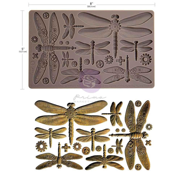 {coming soon!} Machine Dragonflies 5x8 Silicone Decor Mould | Finnabair