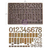 Letterpress Numbers 5x8 Silicone Decor Mould | Finnabair