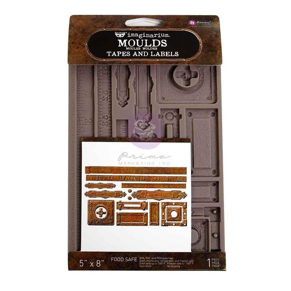 {coming soon!} Tapes and Labels 5x8 Silicone Decor Mould | Finnabair