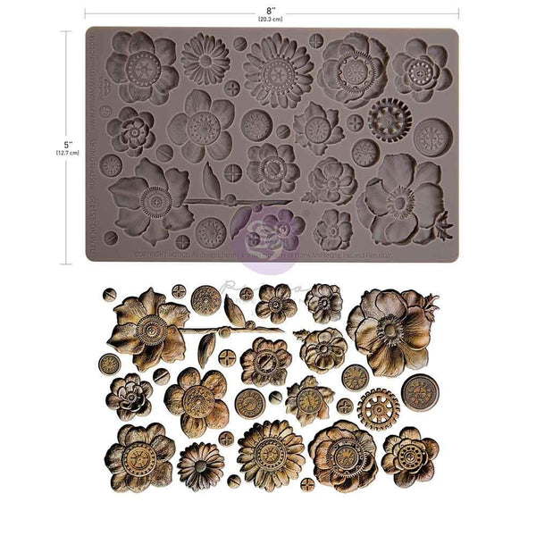 {coming soon!} Rusty Flowers 5x8 Silicone Decor Mould | Finnabair
