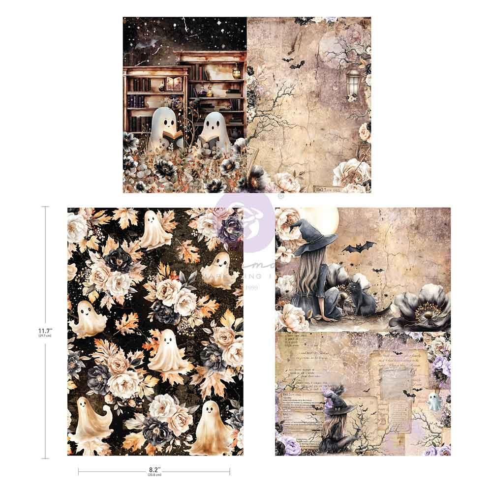 {back soon!} Bewitched A4 Decoupage Paper 3pk