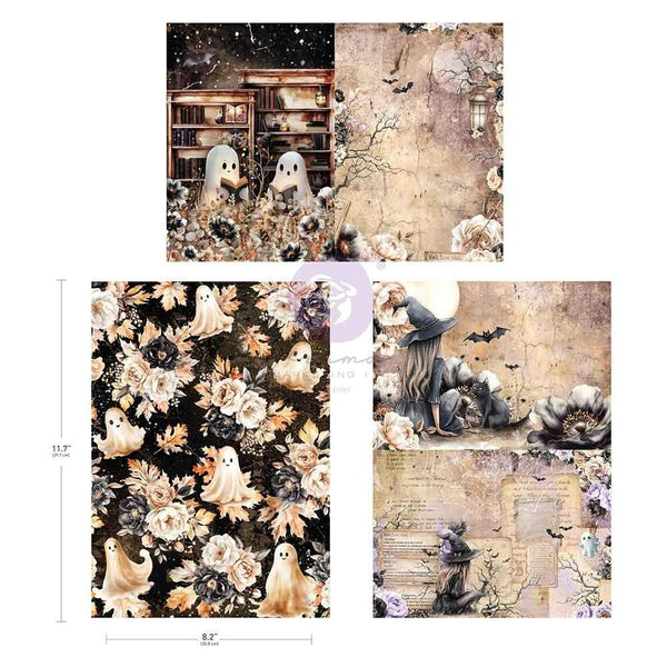 {back soon!} Bewitched A4 Decoupage Paper 3pk