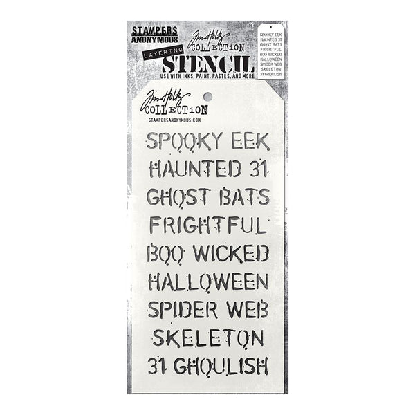 Halloween Slimline (4x8.5) Layering Stencil {Halloween} | Tim Holtz